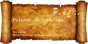 Polster Áldáska névjegykártya